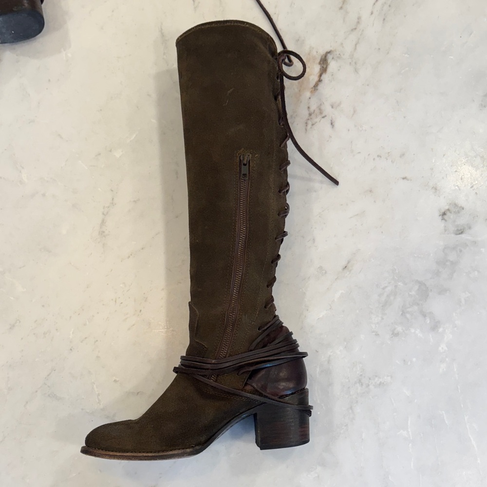 Freebird by Steven olive green  Lace-Up Boots